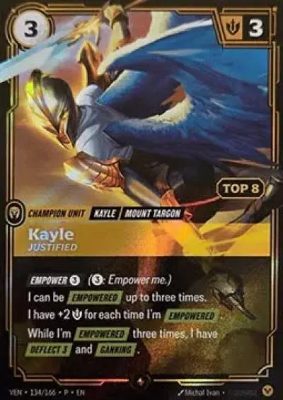 Kayle Justified VEN-134-p Promotional Cards Riftbound card